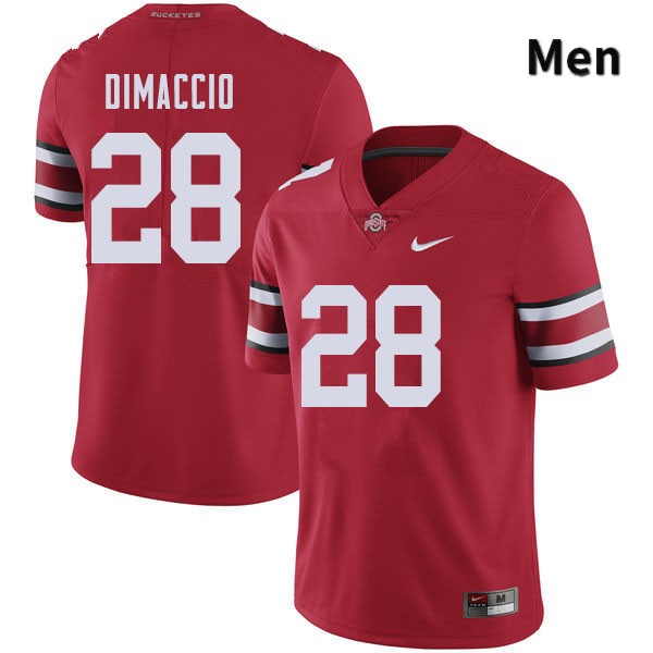 Ohio State Buckeyes Dominic DiMaccio Men's #28 Red Authentic Stitched College Football Jersey